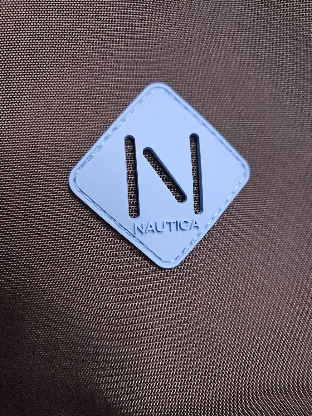 Nautica Men’s Brown Backpack with Light Blue Accents